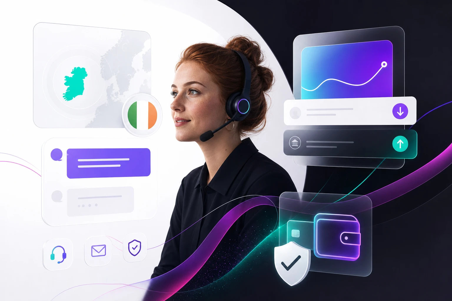 Irish casino customer support fintech visual