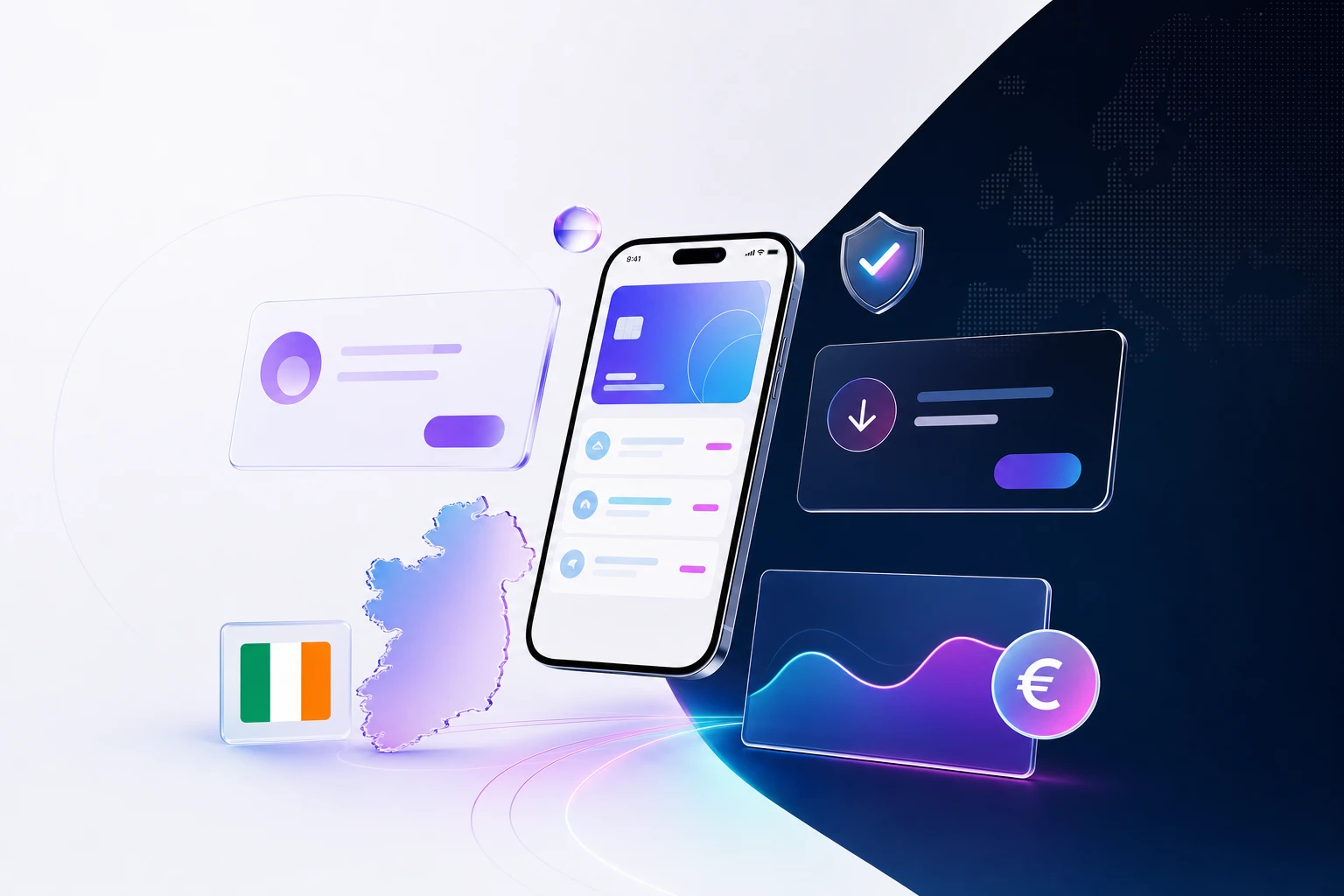 Irish casino free spins fintech visual